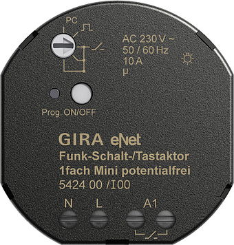 Gira 542400 Funk Schalt-/Tastaktor 1f Mini pot.frei Gira eNet