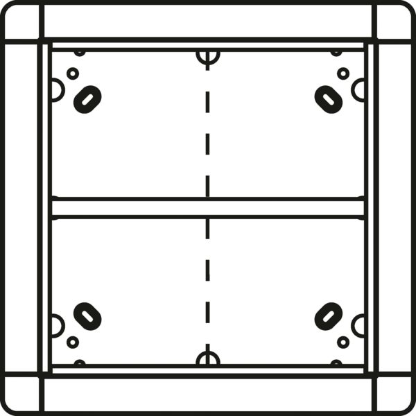 Ritto 1881570 Unterputzrahmen 4 Modulplätze quadratisch weiß