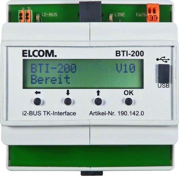 ELCOM 1901420 BTI-200 TK Schnittstelle REG i2Audio lichtgrau. Telekommunikations-Interface für
