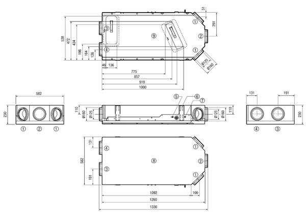 MAICO Raumluft-System WS 160 Flat KET mit Vorheizregister und Enthalpie