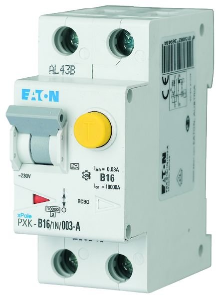 Eaton PXK-B16/1N/003-A FI/LS 16A 30mA LS-Kennline-B 1p+N FI-Char A