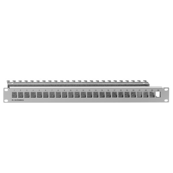 Rutenbeck Patchpanel 24-fach leer lichtgrau PP-UM A-24/1 fuer max. 24-Module 1HE