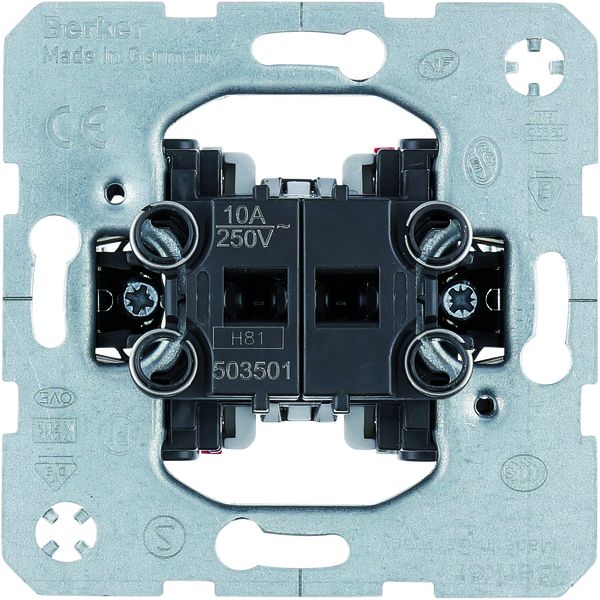 Berker 503501 Serientaster Öffner und Schließer mit getrennten Eingangsklemmen. Wippentaster