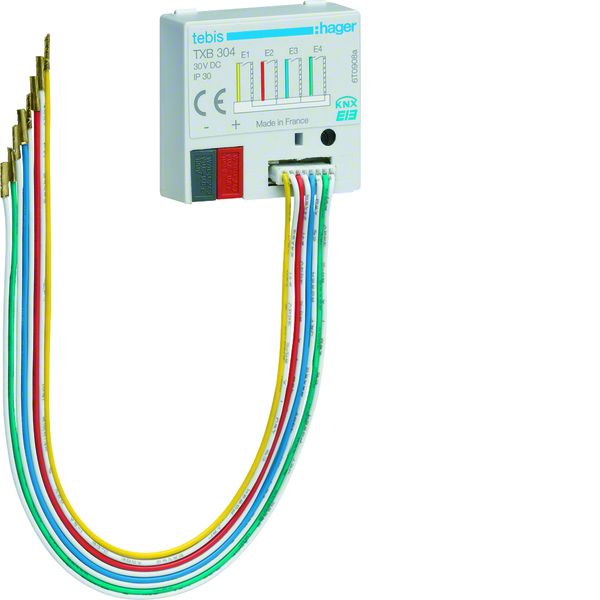 Hager TXB304 Binäreingang 4-fach KNX Unterputz. 4 Binäreingange UP Tasterschnittstelle zum A