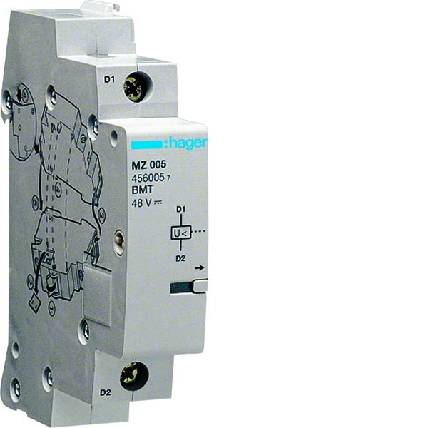 Hager MZ205 Unterspannungsauslöser für MCB RCBO und RCCD &lt; 125A 48V DC