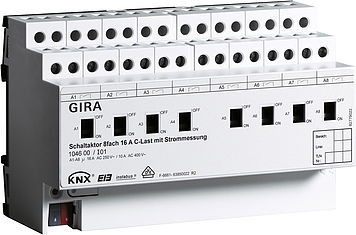 Gira 104600 Schaltaktor 8f 16 A Hand + Strom C-Last KNX REG