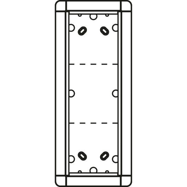 Ritto 1883320 Aufputzrahmen 3 Modulplätze silber