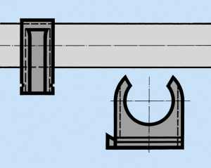 25 St. Hegler Klemmschelle EPKMU DN40 weiss UV-stabilisiert