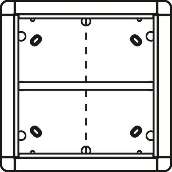 Ritto 1883570 Aufputzrahmen 4 Modulplätze quadratisch weiß