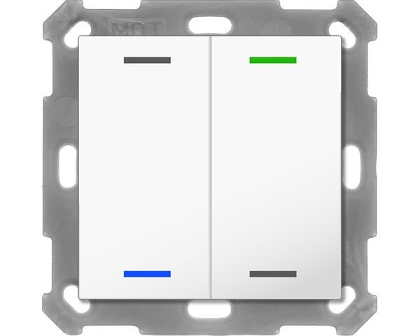 MDT Taster Light 55 2f. RGBW reinweiß gl. neutral