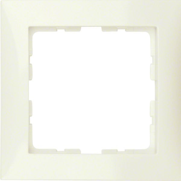 Berker 10118982 Rahmen 1fach S.1 weiß glänzend. Abdeckrahmen für senkrechte und waagerechte Montage