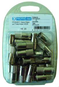 PROTEC.class PFSQ25 F-QuickTwist on 7 mm Koax VE25