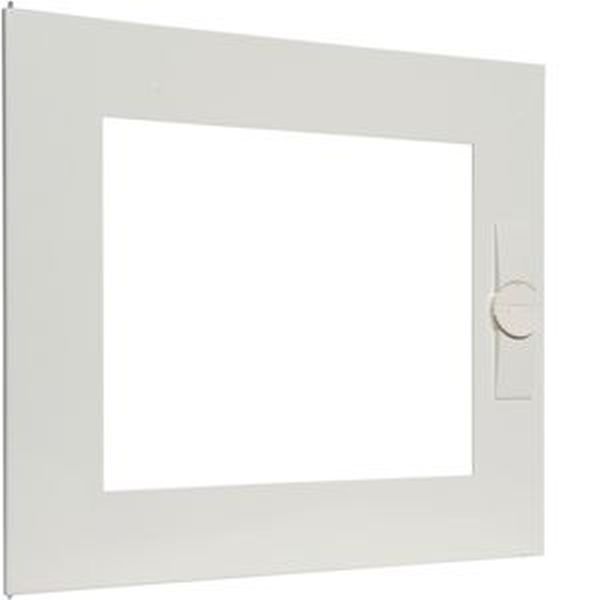 Hager FZ107N Tuer,univers,rechts,transparent,RAL 9010,fuer Schrank,IP44,H 500xB 550mm