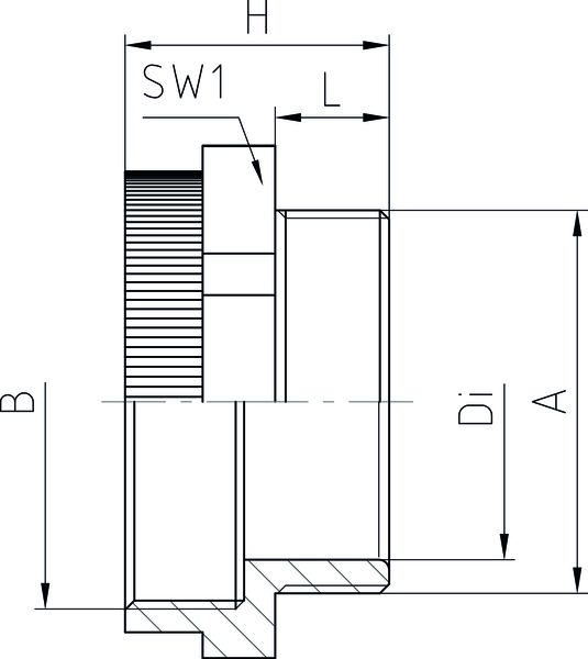 Jacob Iso-Erweiterung M32 auf M40 M32M40PA