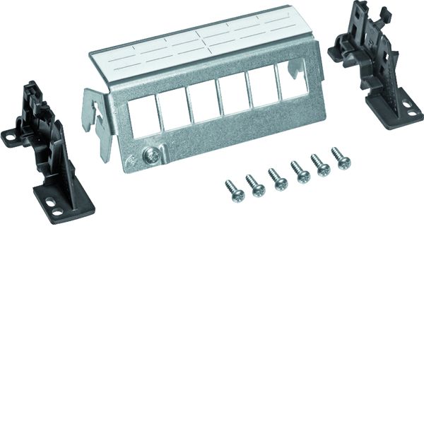 Hager FZ06MK Patch-Panel 6-fach für Keystonemodule ohne Module