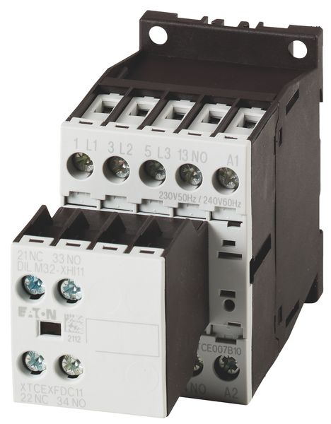 Eaton DILM7-21(24VDC) Leistungsschütz 3-polig + 2 Schließer + 1 Öffner 3 kW/400 V/AC3 DC-betätigt