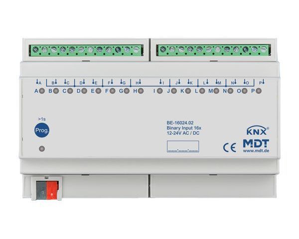 MDT Binäreingang BE-16024.02 16fach 8TE REG Eingänge