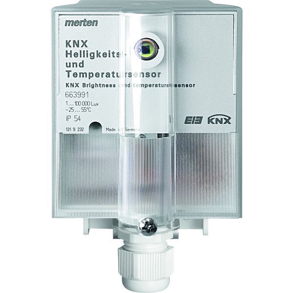 Merten 663991 KNX Helligkeits- und Temperatursensor lichtgrau