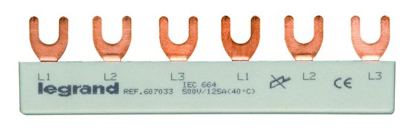 10 St. Legrand 607033 Gabelkammschiene 3-polig bis 6 Geräte