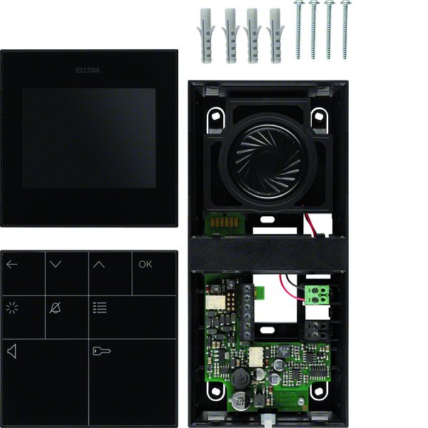 ELCOM 1835102 BVF-510SW Innenstation Video Standard AP 2D-Video schwarz. Video-Innenstation für