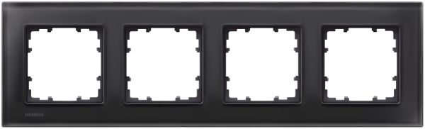 Siemens Rahmen 5TG1204-2 4fach Glas schwarz