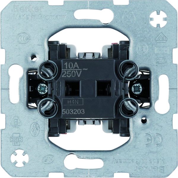 Berker 503203 Taster Öffner und Schließer mit getrennten Eingangsklemmen. Wipptaster 1Schließer 1