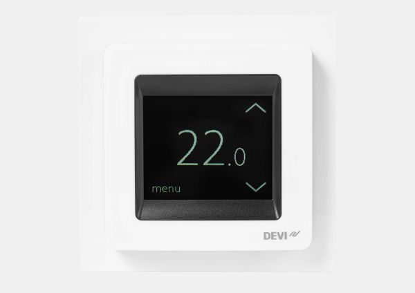 DEVI Uhren-Thermostat DEVIreg Touch reinweiss TouchDisplay