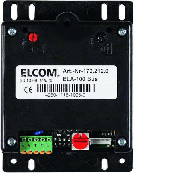 ELCOM 1702120 ELA-100 Türlautsprecher EB i2Audio schwarz. Einbau-Türelektronik für Türkonstruktionen