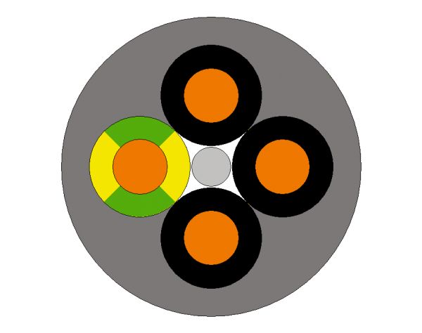 100m Lapp Steuerleitung ohne Schutzleiter OELFLEX Classic110 4x0,5 Ring