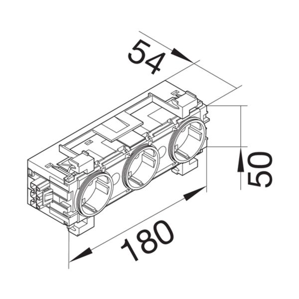 Hager Steckdose GS30019016 3fach verkehrsweiß