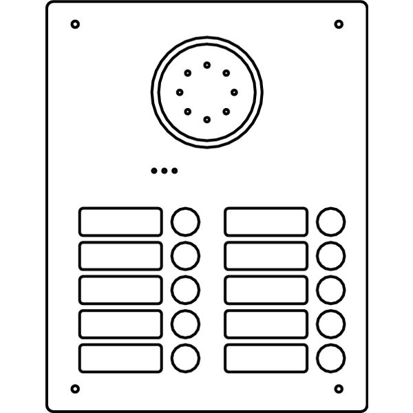 Ritto 1812220 Acero Edelstahl-Türstation Audio 10 WE Audio Edelstahl