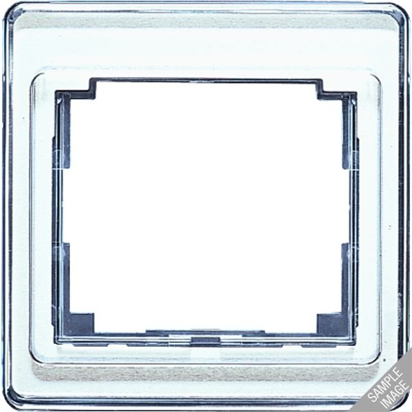 Jung SL 583 WW Rahmen 3fach aus transparentem Acrylglas farbig hinterlegt