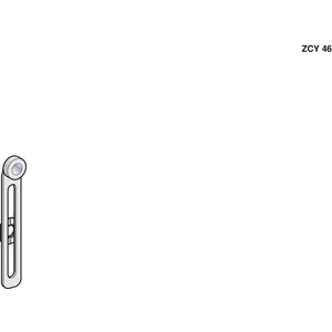 Schneider ZCY46 ZCY-Positionsschalterhebel Längenverstellbarer Rollenhebel mit Metallrolle
