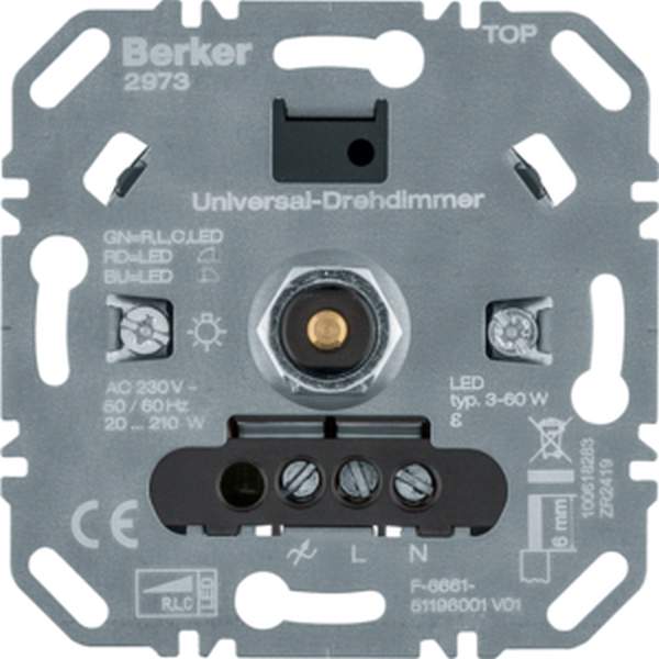 Berker Universal-Drehdimmer R L C LED Lichtsteuerung 2973