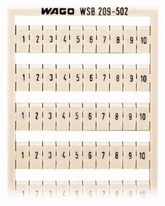 5 St. Wago WSB Schnellbeschriftung 209-502 Aufdruck 1-10