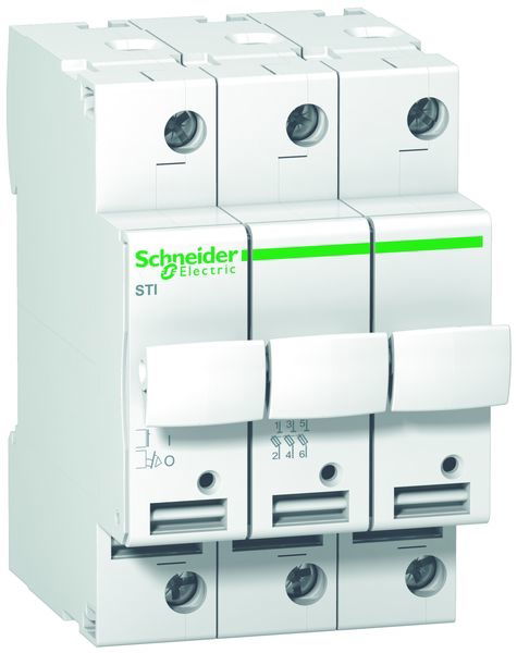 Schneider A9N15656 Acti 9-Sicherungstrennschalter STI 3p 25A für Sicherung 10,3x38mm