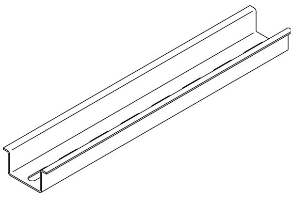 Pollmann Tragschiene 1011001 TS35/215-2000 verz. gelocht M6