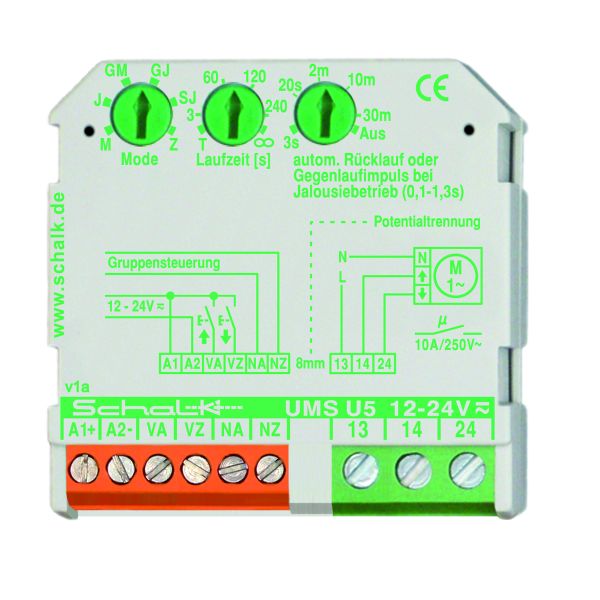 Schalk AUF/ZU-Jalousie-Steuerung UMS U5 12-24V UC 2S 10A/230V