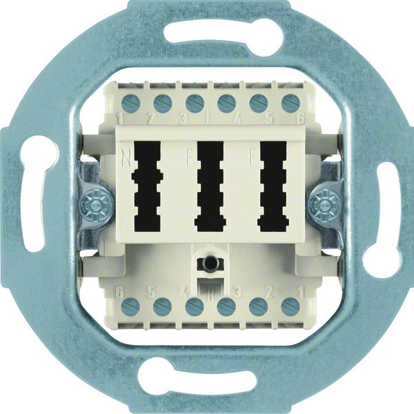 Berker 454402 TAE-Steckdose 2 x 6/6NFF Modul-Einsätze weiß matt. TAE-Anschlussdose 2x6/6 NFF. Für 2