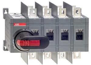 ABB OT160E04WCP Lastumschalter 4-polig 160A m. Griff u. Welle I-0-II/ UL/CSA / gr. Phasenabst