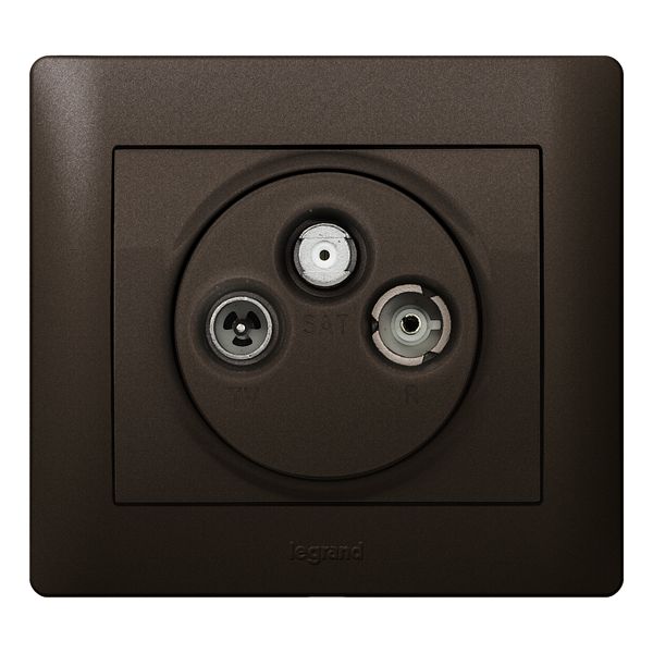 Legrand 771289 Abdeckung TV 3- Loch Gal DB a dark bronze