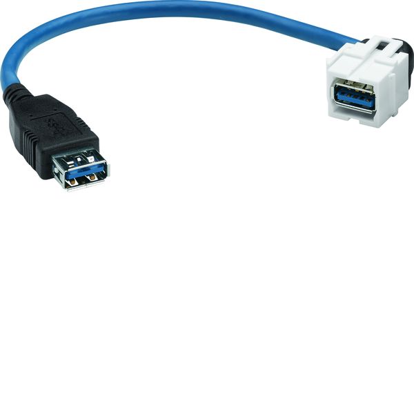 Hager GMKUSB3A Keystone Einsatz USB 3.0 Typ A für Montagerahmen Keystone hfr