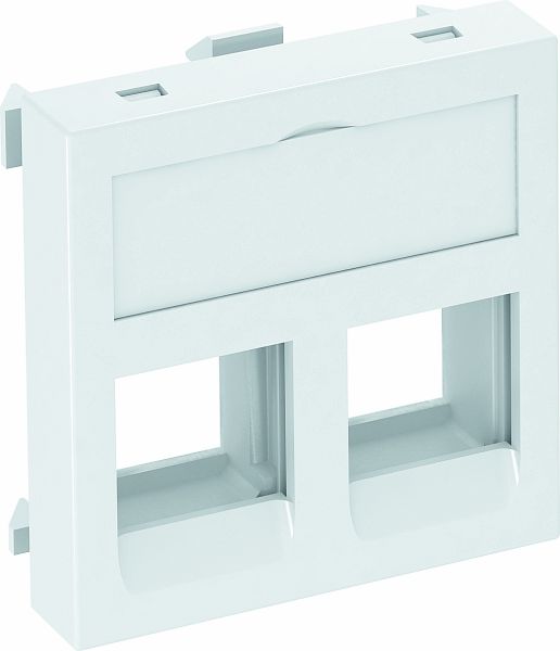 OBO DTG-02C SWGR1 Datentechnikträger für 2 Anschlussmodule Typ C 45x45mm PC schwarzgrau RAL 7021