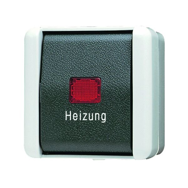 Jung 806 HW Heizungsschalter 10 AX 250 V ~ rotes Lichtaustr. Universal Aus-Wechsel