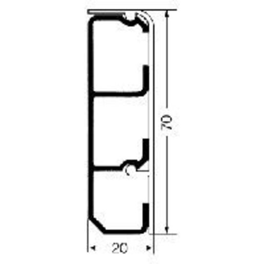 2m Hager SL2007109010 Sockelleistenkanal 20x70,reinweiß. Elektro-Installationskanal-System SL 2-ode