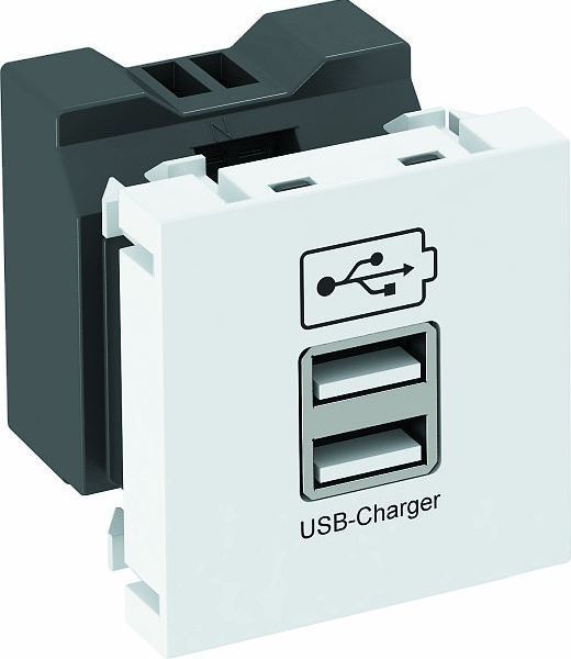 OBO USB Ladegerät MTG-2UC2.1 RW1 mit 2.1 A reinweiß