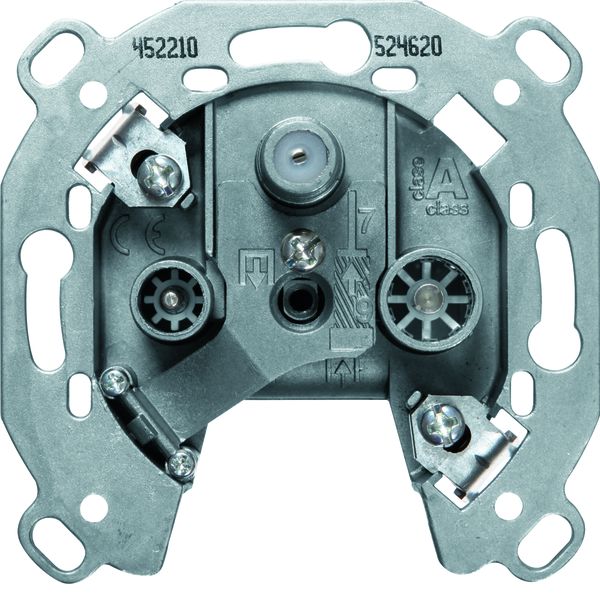 Berker 452210 Antennen-Steckdose 3Loch SAT TV FM Einzeldose. Antennen-Steckdose mit Steckklemmen für