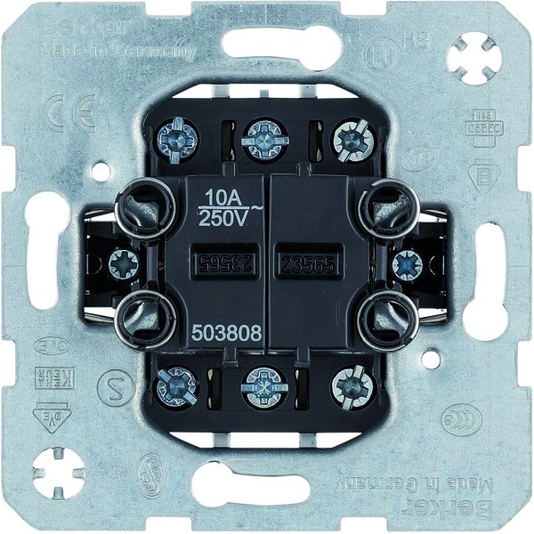 Berker 503808 Serientaster 2 Wechsler mit getrennten Eingangsklemmen. Wippentaster 2 x Wechsler