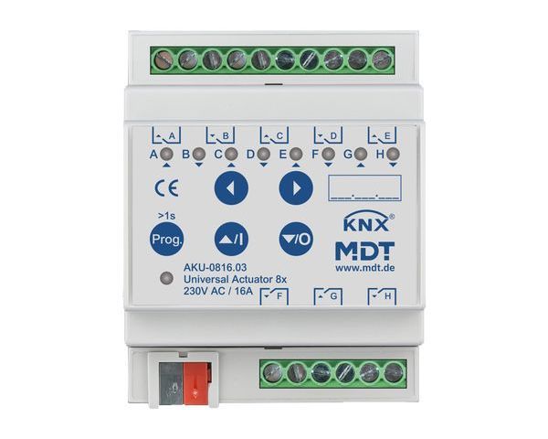 MDT Universalaktor 16-fach 8TE REG 16A 230VAC 100µF 15EVG