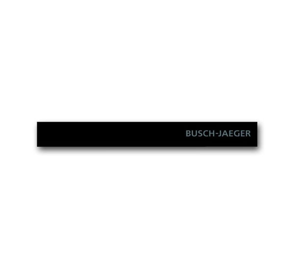 Busch-Jaeger 6349-825-101 Standardabschlussleiste unten mit Schriftzug Busch-priOn Glas schwarz